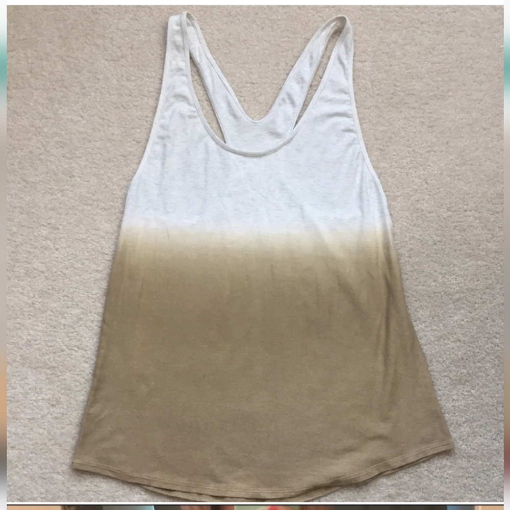Lululemon White and Tan tank top